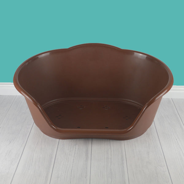 Brown Heavy Duty Plastic Dog Basket Bed