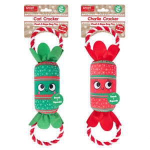 Christmas Cracker Themed Rope Dog Toy