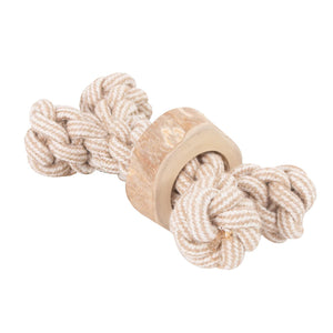 Coffee Wood Rope Knot Toy