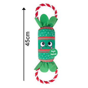 Christmas Cracker Themed Rope Dog Toy