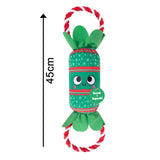 Christmas Cracker Themed Rope Dog Toy