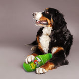 Novelty Plush Dog Puppy Toy Squeaky Fizzy Drinks Bottle