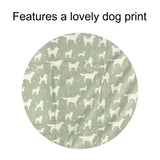 Grey Dog Print Pet Blanket