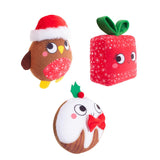 Set of 3 Christmas Plush Dog Toys