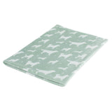 Grey Dog Print Pet Blanket