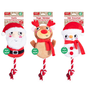 Festive Christmas Rope Dog Toy