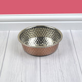 Hammered Stainless Steel Pet Bowl