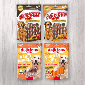 10 Packs of Rawhide Dog Treats