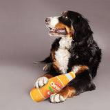 Novelty Plush Dog Puppy Toy Squeaky Juice Drinks Bottle