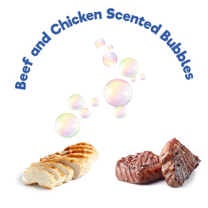 Beef and Chicken Scented Pet Bubbles
