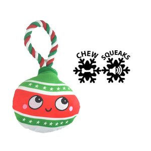 Christmas Bauble Themed Rope Dog Toy