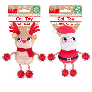 Christmas Catnip Santa & Reindeer Toy