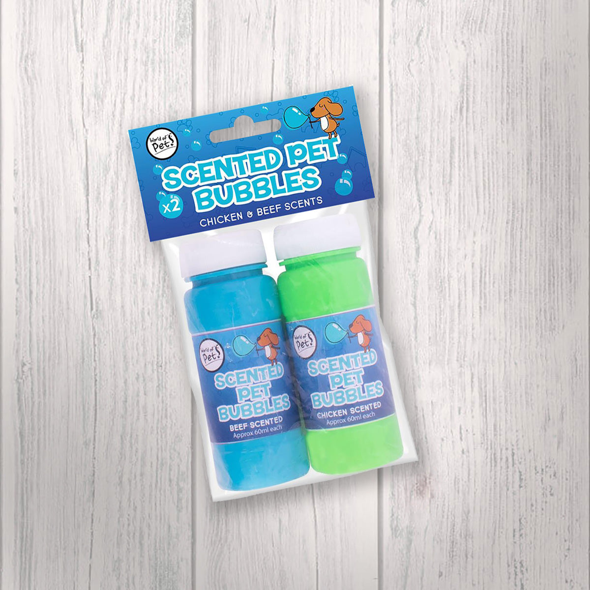 Beef and Chicken Scented Pet Bubbles