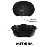 Black Heavy Duty Plastic Dog Basket Bed