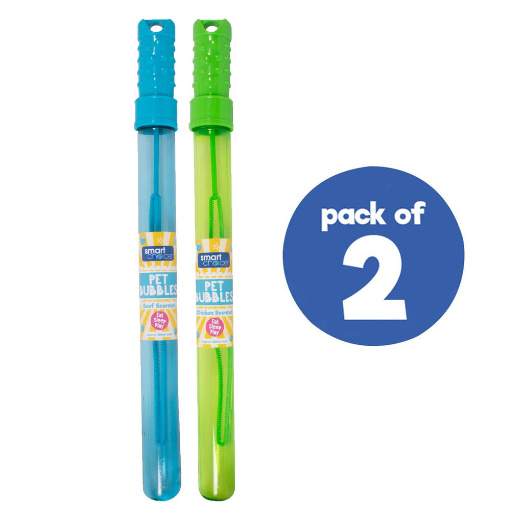 Pack of 2 Scented Pet Bubble Wands