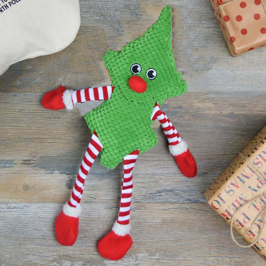 christmas tree plush dog toy crinkle
