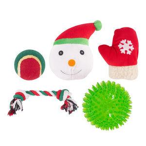 Set of 5 Christmas Toys in a Stocking