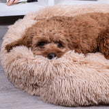 Donut Snuggle Pet Bed Beige