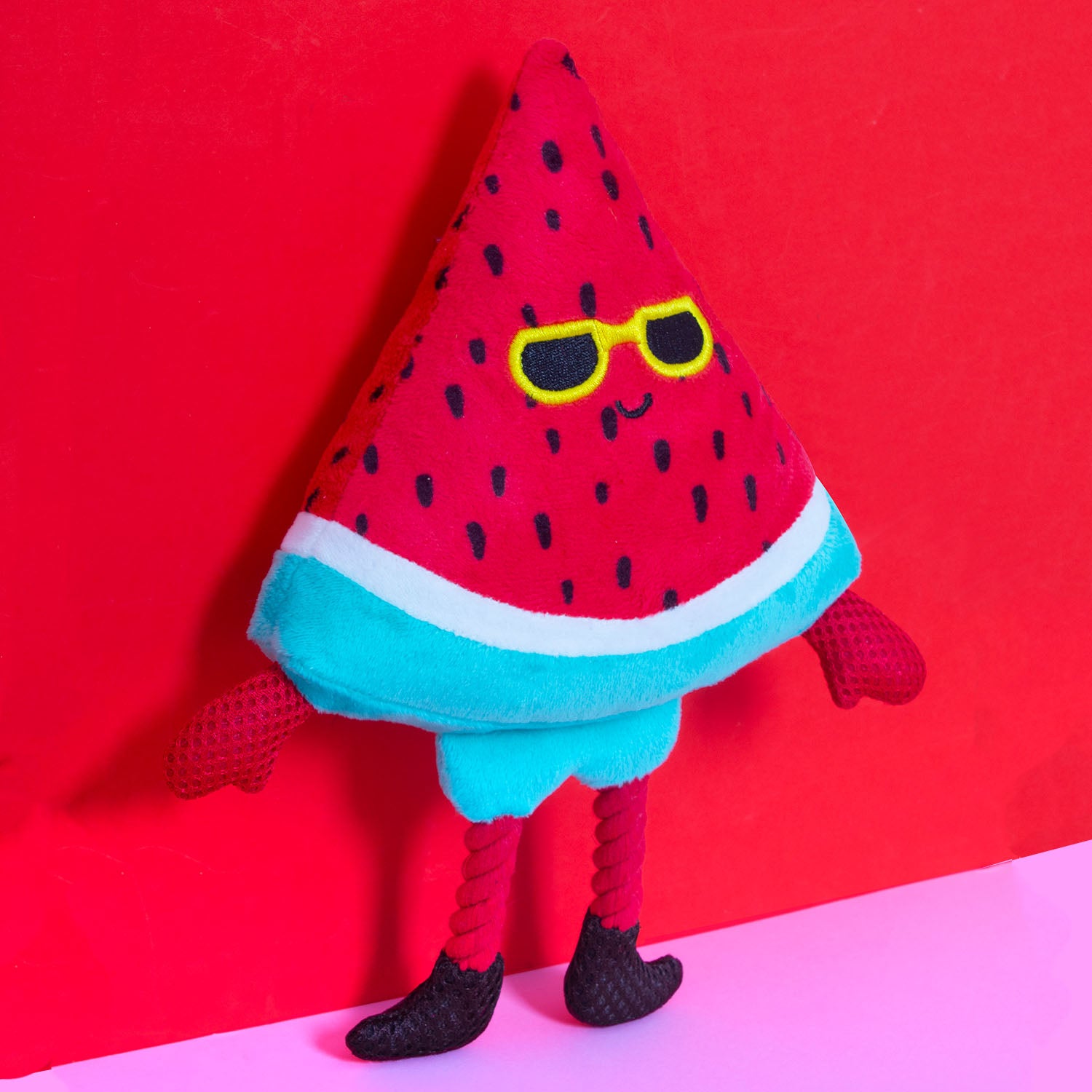 Watermelon Summer Fruit Plush Dog Toy