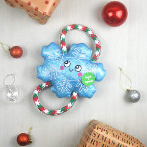 Snowflake and Star Christmas Rope Dog Toy