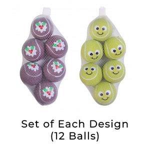 Pack of 6 Festive Rubber Balls