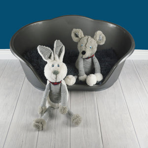 Silver Heavy Duty Plastic Dog Basket Bed