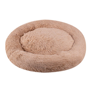 Donut Snuggle Pet Bed Beige