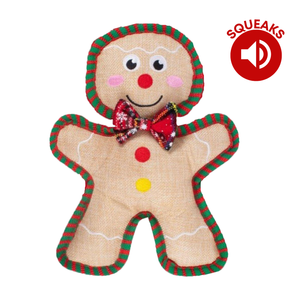 Gingerbread Man Dog Toy