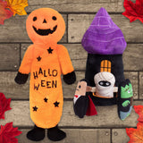 Set of 2 Haunted House and Pumpkin Halloween Dog Toys
