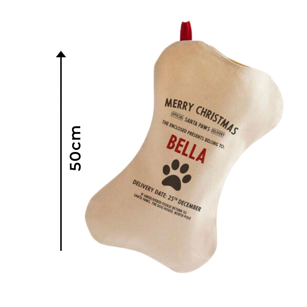 Personalised Bone Christmas Dog Stocking