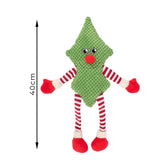 Set of 2 Christmas Cracker and Tree Plush Dog Toys